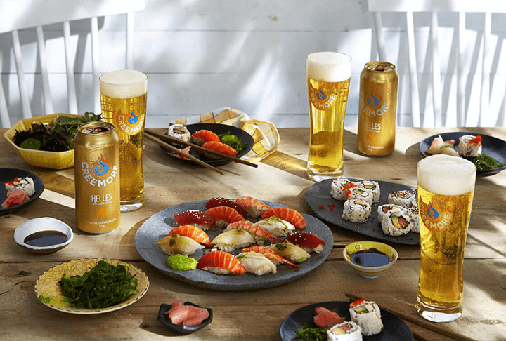 Helles meal and beer