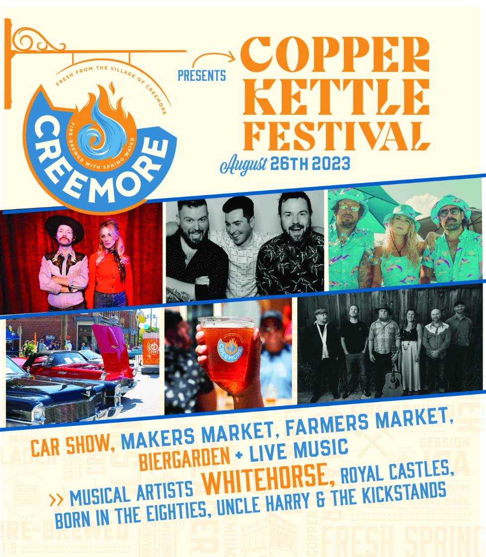Copper kettle festival with photo music groups invitation