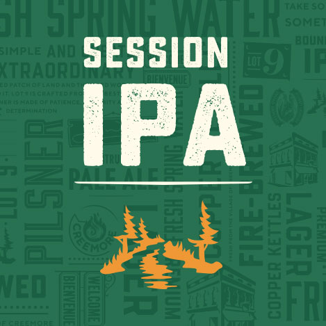 Session IPA with mountain icon