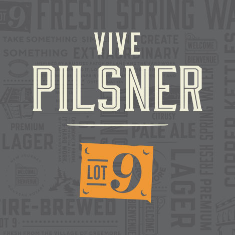 Crisp Pilsner Lot 9 with logo